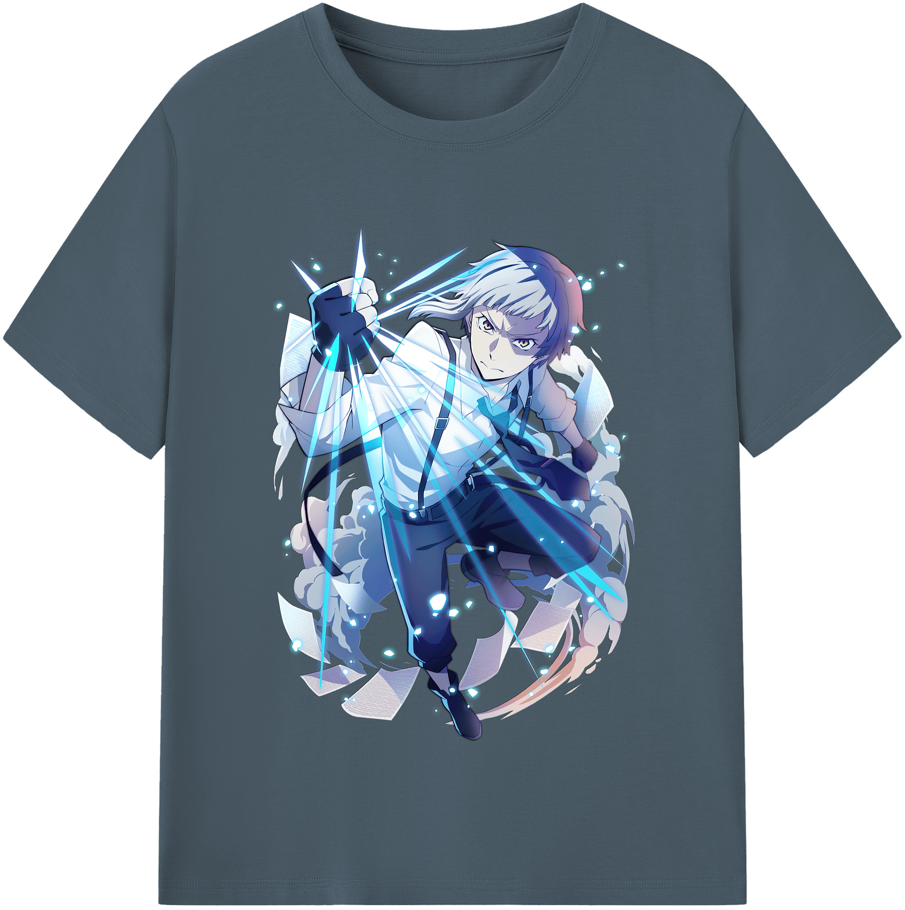 （画像用） 文豪ストレイドッグス Bungo Stray Dogs 綿100％半袖Tシャツ（フロントプリント）